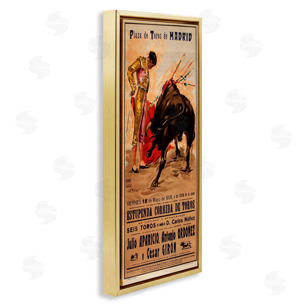 Stupell Industries Marcus Jules | Great Bullfight Antique Advertisement Wall Art