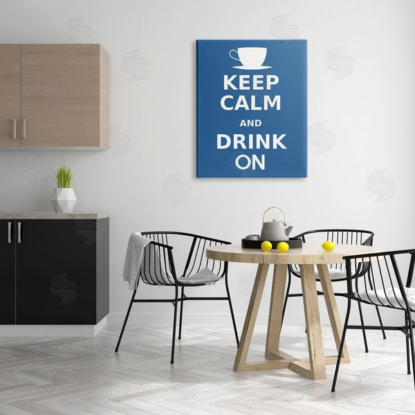 Stupell Industries Marcus Jules | Keep Calm & Drink On Coffee Mug Wall Art