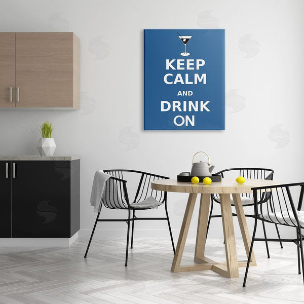 Stupell Industries Marcus Jules | Keep Calm & Drink On Martini Wall Art