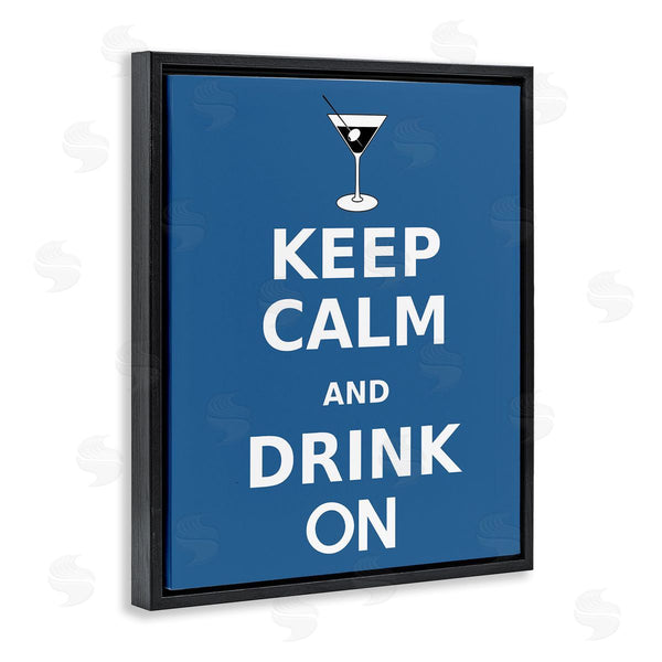 Stupell Industries Marcus Jules | Keep Calm & Drink On Martini Wall Art