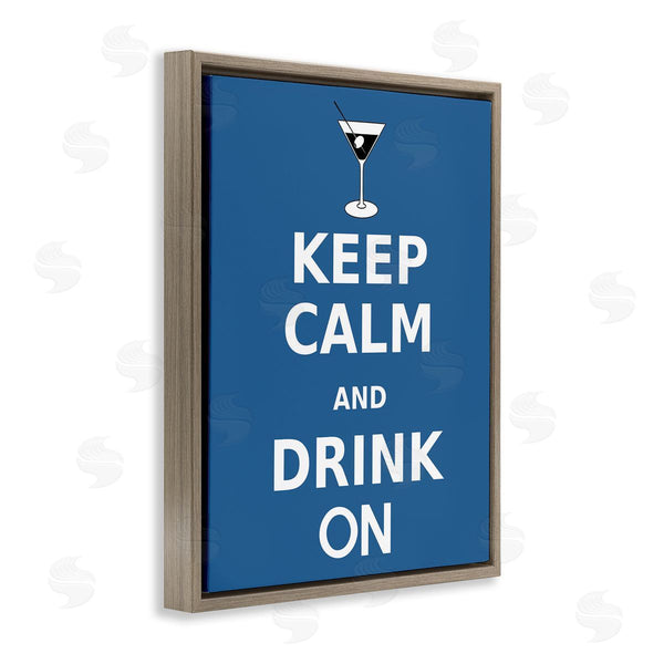 Stupell Industries Marcus Jules | Keep Calm & Drink On Martini Wall Art