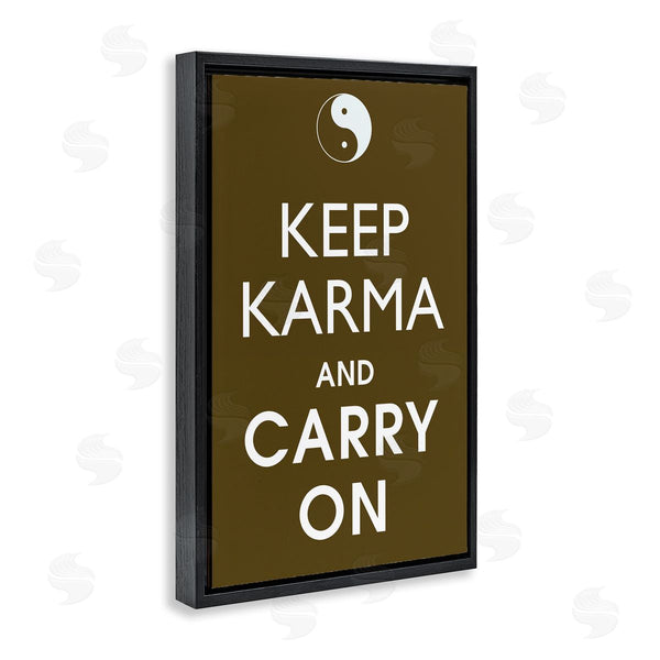 Stupell Industries Marcus Jules | Keep Karma & Carry On