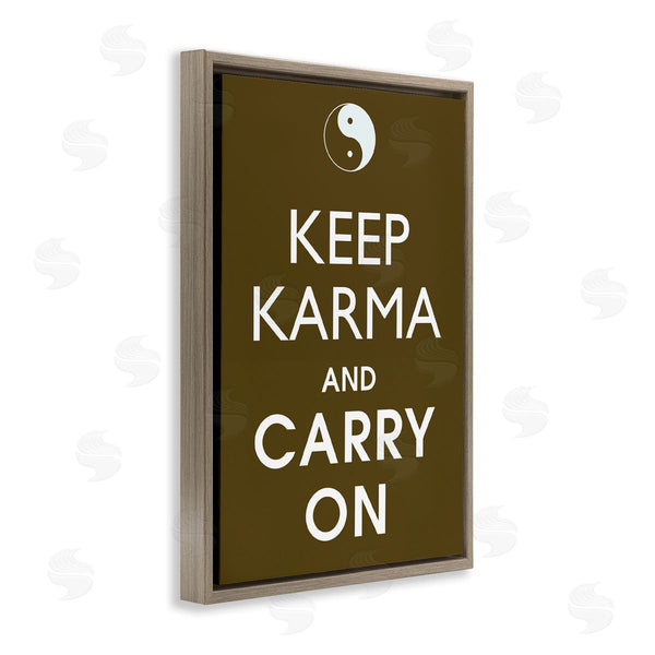 Stupell Industries Marcus Jules | Keep Karma & Carry On