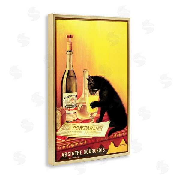 Stupell Industries Marcus Jules | Vintage Cat & Absinthe Wall Art