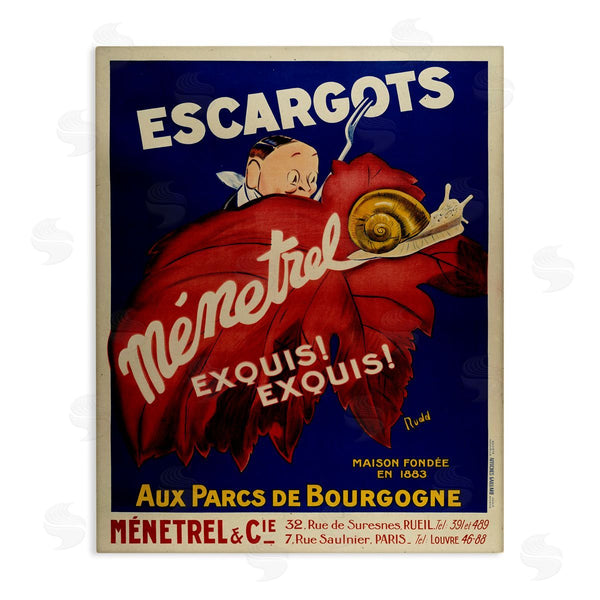 stupell industries Marcus Jules | Vintage Escargots Advertisement
