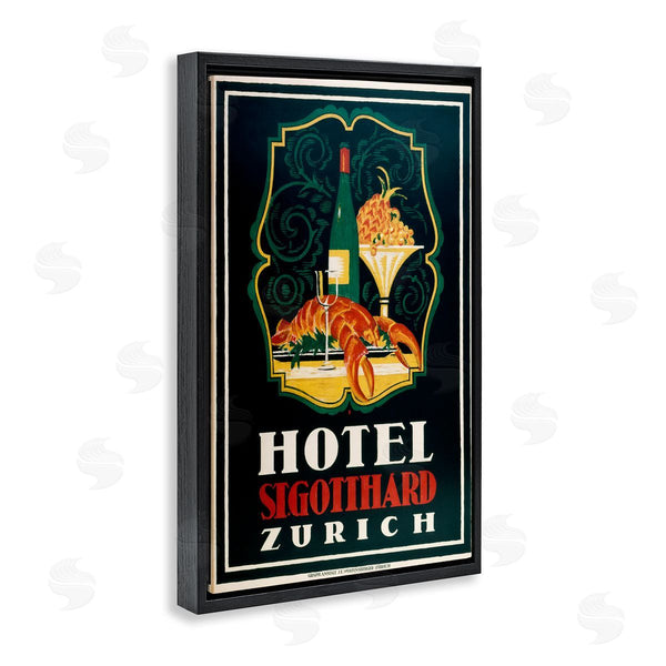 Stupell Industries Marcus Jules | Vintage Hotel Zurich With Lobster