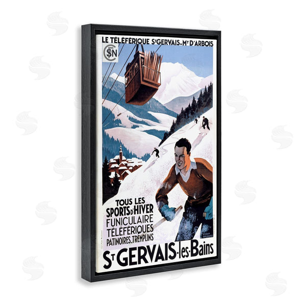 Stupell Industries Marcus Jules | Vintage Skiing Slopes Poster