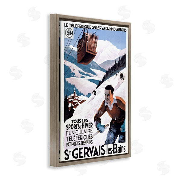 Stupell Industries Marcus Jules | Vintage Skiing Slopes Poster