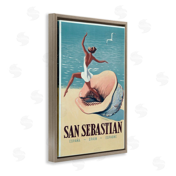 Stupell Industries Marcus Jules | Vintage Woman On Beach Advertisement
