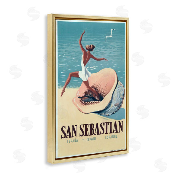 Stupell Industries Marcus Jules | Vintage Woman On Beach Advertisement