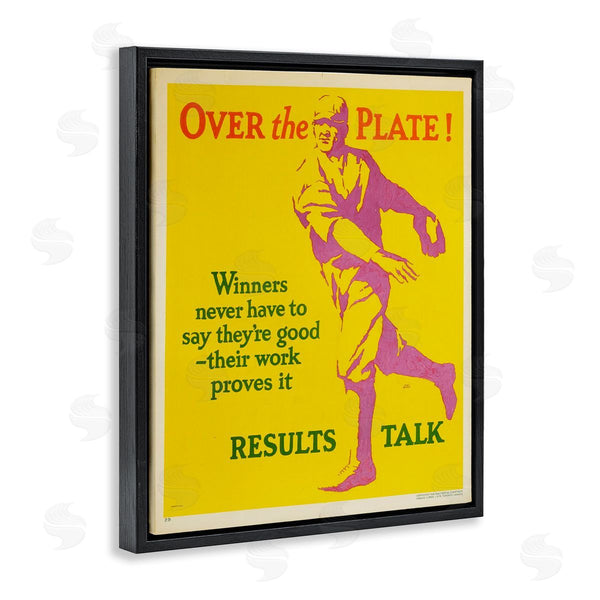 Stupell Industries Marcus Jules | Vintage Yellow Baseball Poster