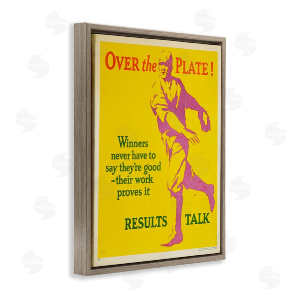 Stupell Industries Marcus Jules | Vintage Yellow Baseball Poster