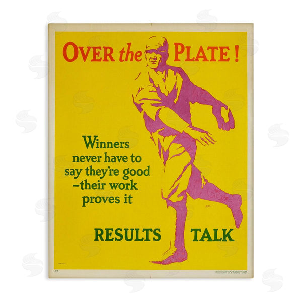 stupell industries Marcus Jules | Vintage Yellow Baseball Poster