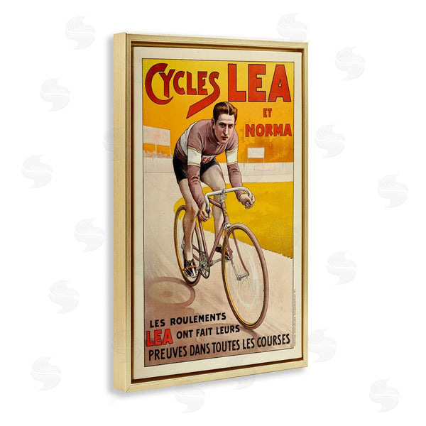 Stupell Industries Marcus Jules | Yellow Antique Cycling Poster Wall Art
