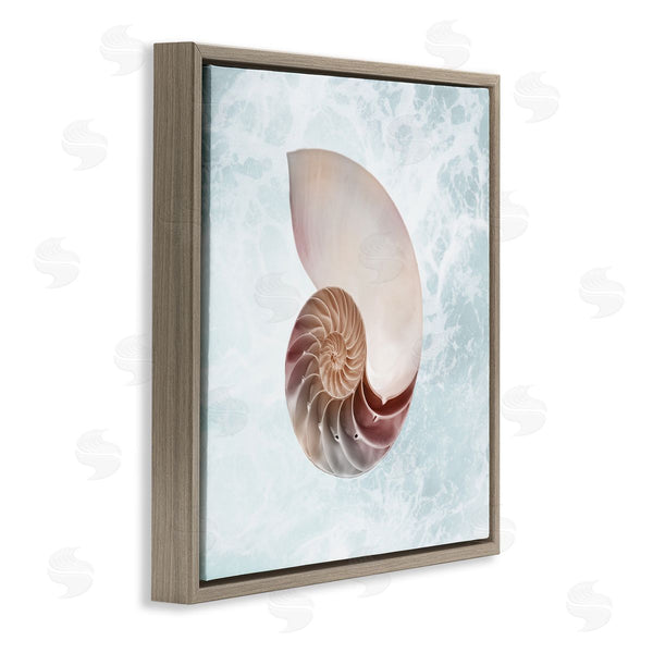 Stupell Industries Marcus Prime | Aquatic Nautilus Spiral Seashell Wall Art