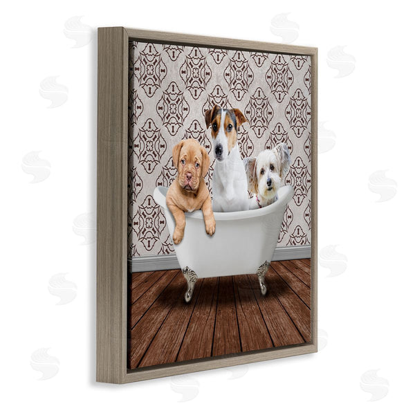 Stupell Industries Marcus Prime | Bath Buddies Dog Trio
