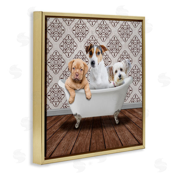 Stupell Industries Marcus Prime | Bath Buddies Dog Trio
