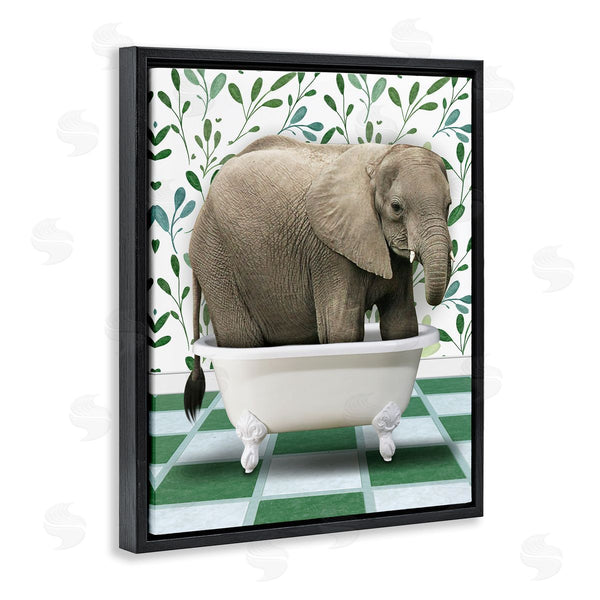 Stupell Industries Marcus Prime | Bathing Elephant On Green Wall Art