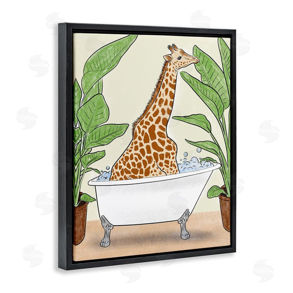 Stupell Industries Marcus Prime | Bathing Giraffe & Plants Wall Art