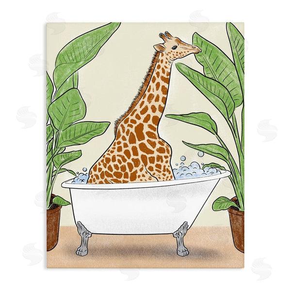stupell industries Marcus Prime | Bathing Giraffe & Plants Wall Art