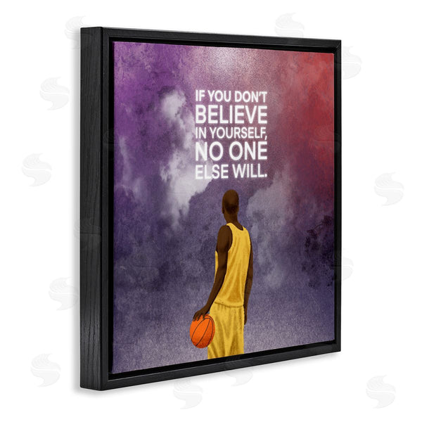 Stupell Industries Marcus Prime | Believe In Yourself Athlete Quote