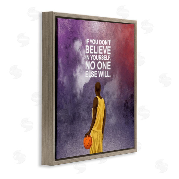 Stupell Industries Marcus Prime | Believe In Yourself Athlete Quote