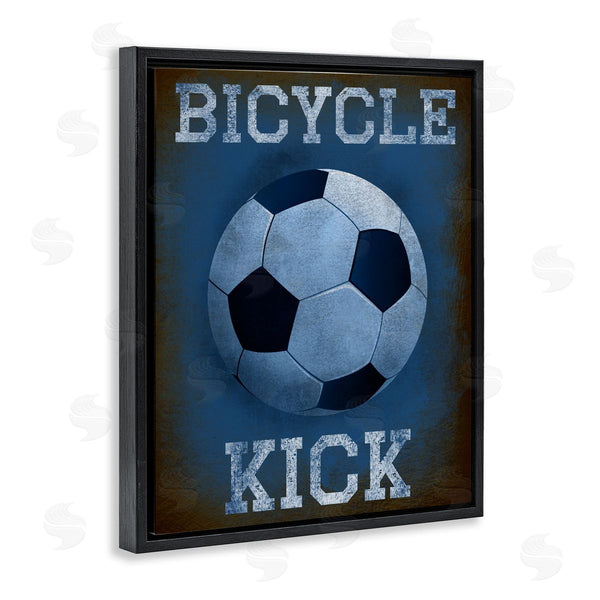 Stupell Industries Marcus Prime | Bicycle Kick Navy Sports