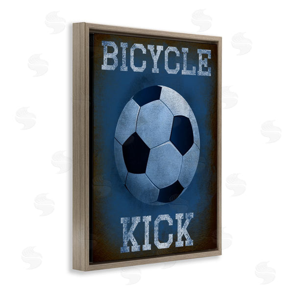 Stupell Industries Marcus Prime | Bicycle Kick Navy Sports