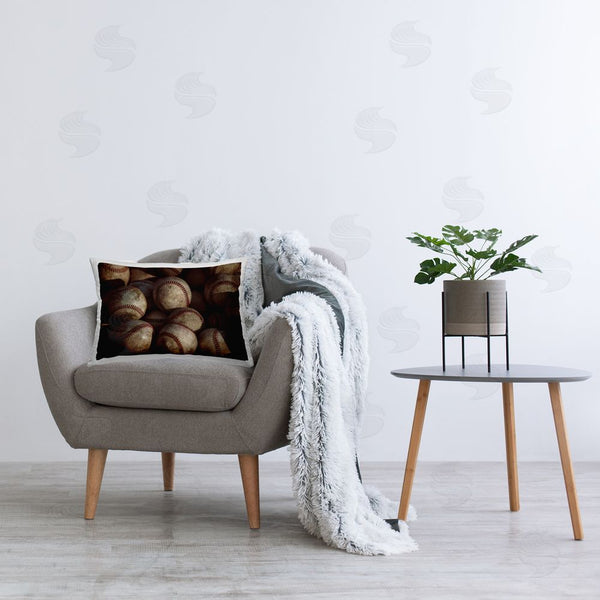 Stupell Industries Marcus Prime | Bin Of Baseballs Printed Throw Pillow