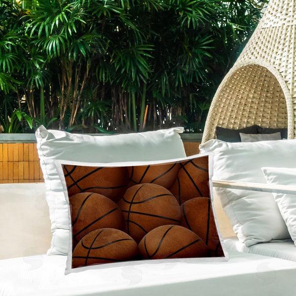 Stupell Industries Marcus Prime | Bin Of Basketballs Printed Throw Pillow