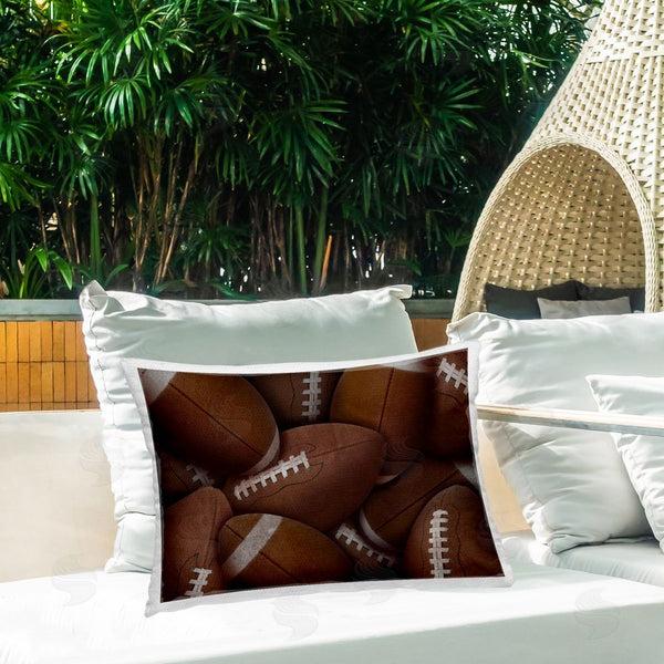 Stupell Industries Marcus Prime | Bin Of Footballs Printed Throw Pillow