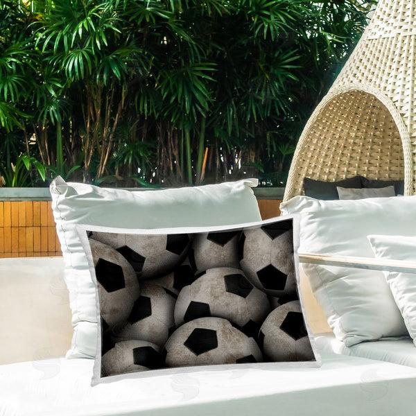 Stupell Industries Marcus Prime | Bin Of Soccer Balls Printed Throw Pillow
