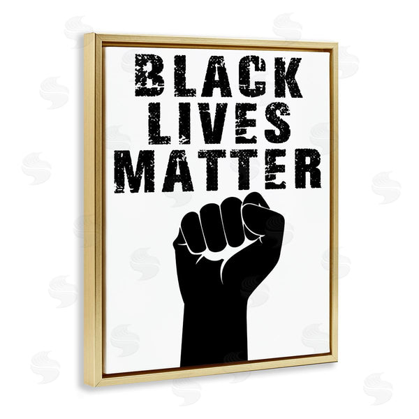 Stupell Industries Marcus Prime | Black Lives Matter Typography Raised Fist