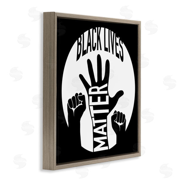 Stupell Industries Marcus Prime | Black Lives Matter United Raised Hands Wall Art