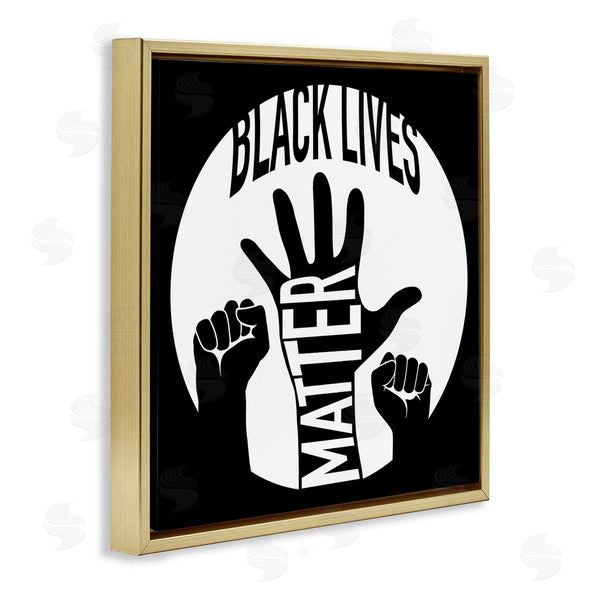 Stupell Industries Marcus Prime | Black Lives Matter United Raised Hands Wall Art