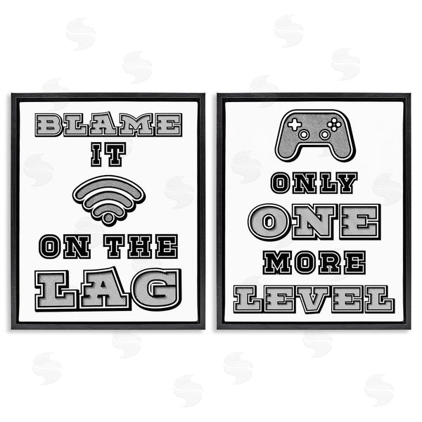 Stupell Industries Marcus Prime | Black & White Gamer Quotes Wall Art