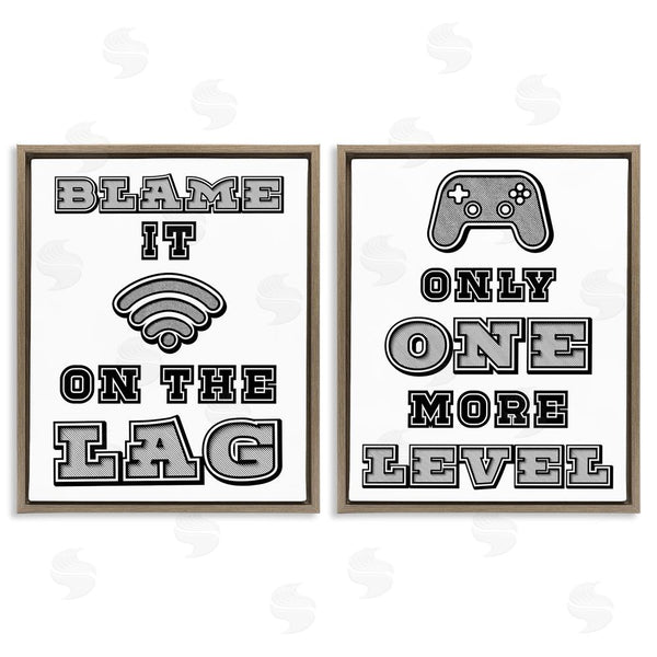 Stupell Industries Marcus Prime | Black & White Gamer Quotes Wall Art