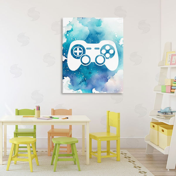 Stupell Industries Marcus Prime | Blue Controller Splatter Wall Art