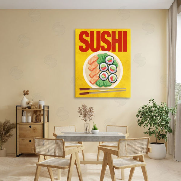 Stupell Industries Marcus Prime | Bright Sushi & Chopsticks