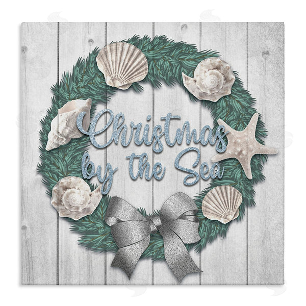 stupell industries Marcus Prime | Christmas By The Sea Nautical Wreath Wall Art