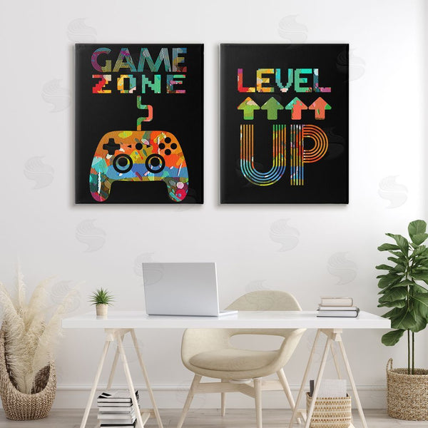 Stupell Industries Marcus Prime | Collaged Retro Gamer Phrases Wall Art
