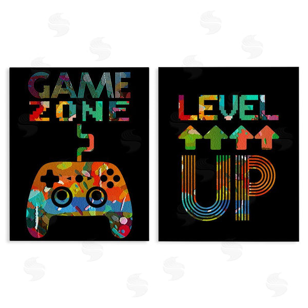 stupell industries Marcus Prime | Collaged Retro Gamer Phrases Wall Art