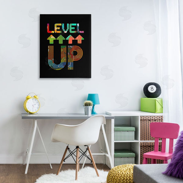 Stupell Industries Marcus Prime | Collaged Retro Level Up Wall Art