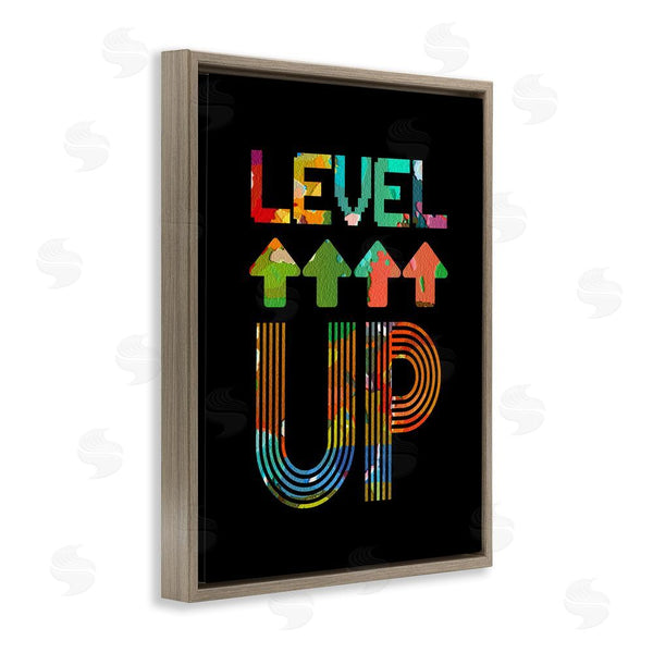 Stupell Industries Marcus Prime | Collaged Retro Level Up Wall Art