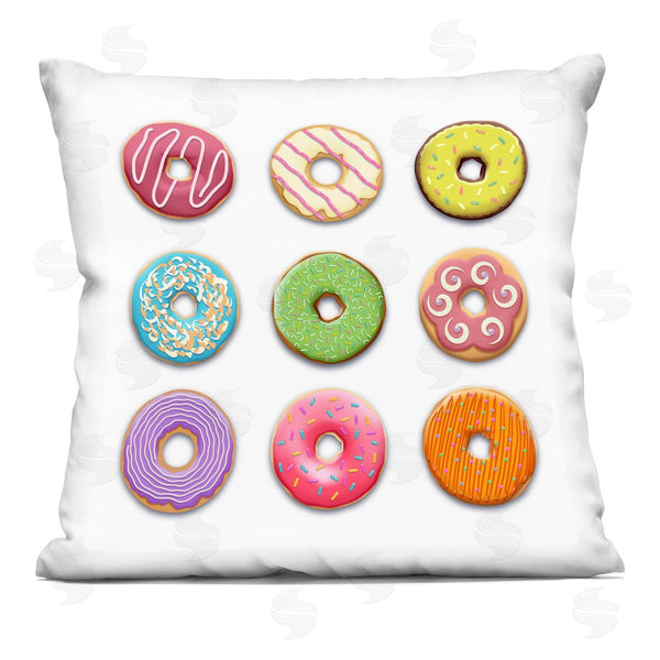 stupell industries Marcus Prime | Colorful Mixed Donuts Printed Throw Pillow