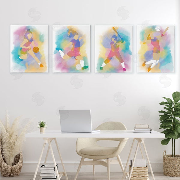 Stupell Industries Marcus Prime | Colorful Women's Sports Wall Art
