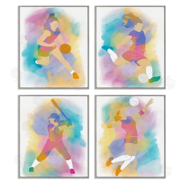 Stupell Industries Marcus Prime | Colorful Women's Sports Wall Art