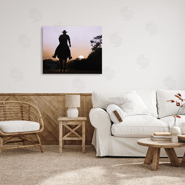 Stupell Industries Marcus Prime | Cowboy & Setting Sun Wall Art