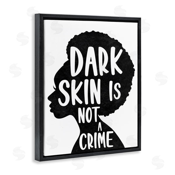 Stupell Industries Marcus Prime | Dark Skin No Crime Female Silhouette