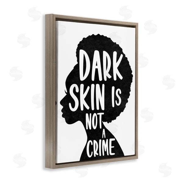 Stupell Industries Marcus Prime | Dark Skin No Crime Female Silhouette